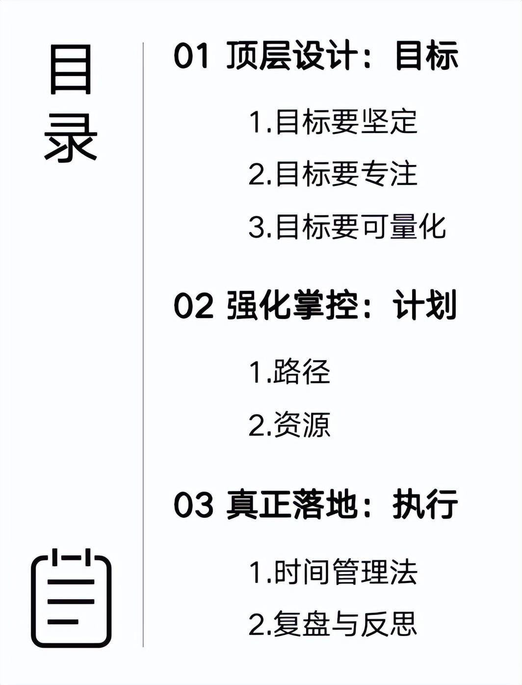 目标、计划与执行