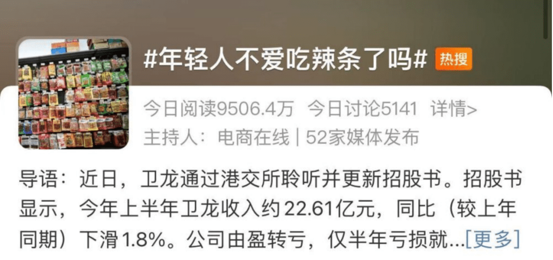 半年亏损2.6亿，涨价撑不起卫龙的野心