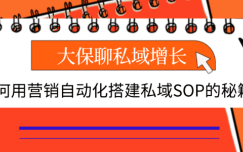 如何用营销自动化搭建私域SOP的秘籍？