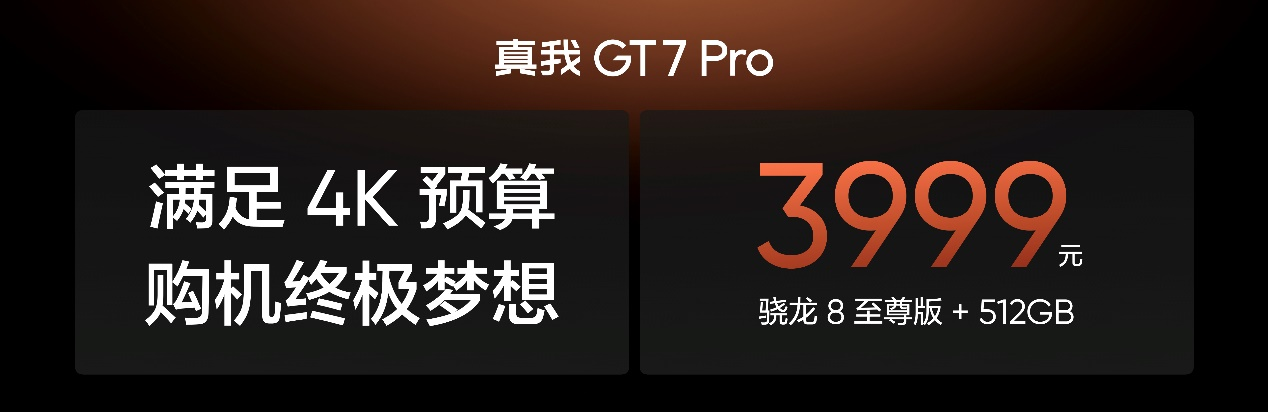 真我GT7 Pro正式发布：骁龙8至尊版质价比之王，首销3599元起