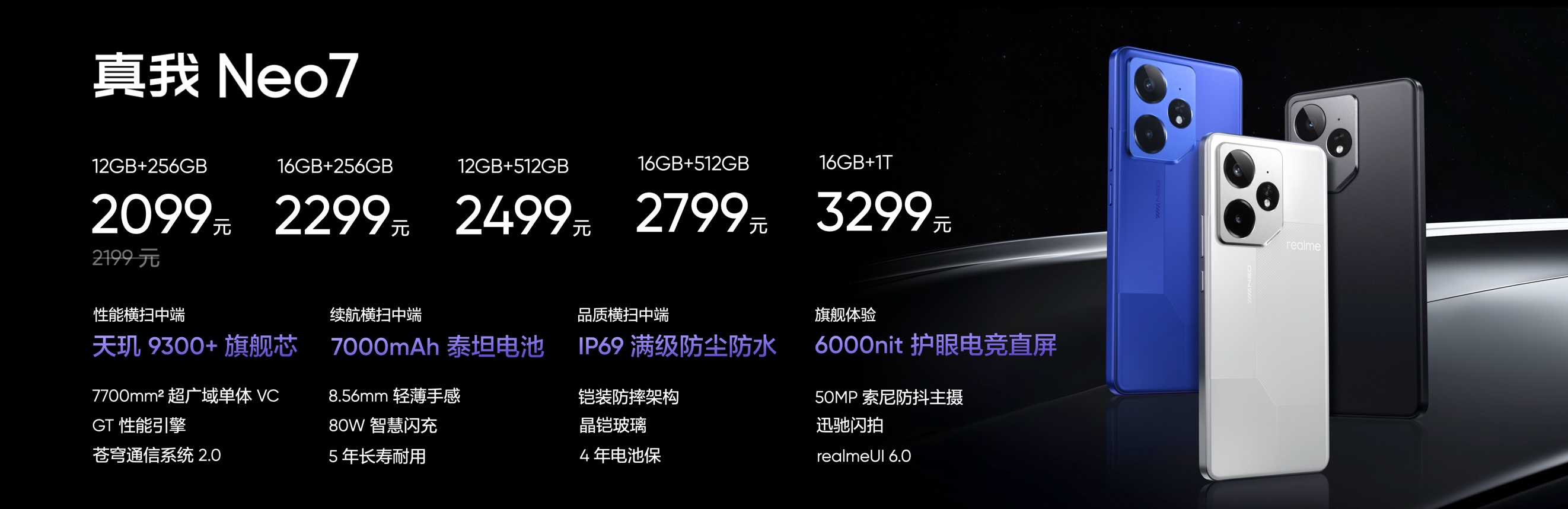 耐玩战神真我Neo7发布，2099元起全面横扫中端